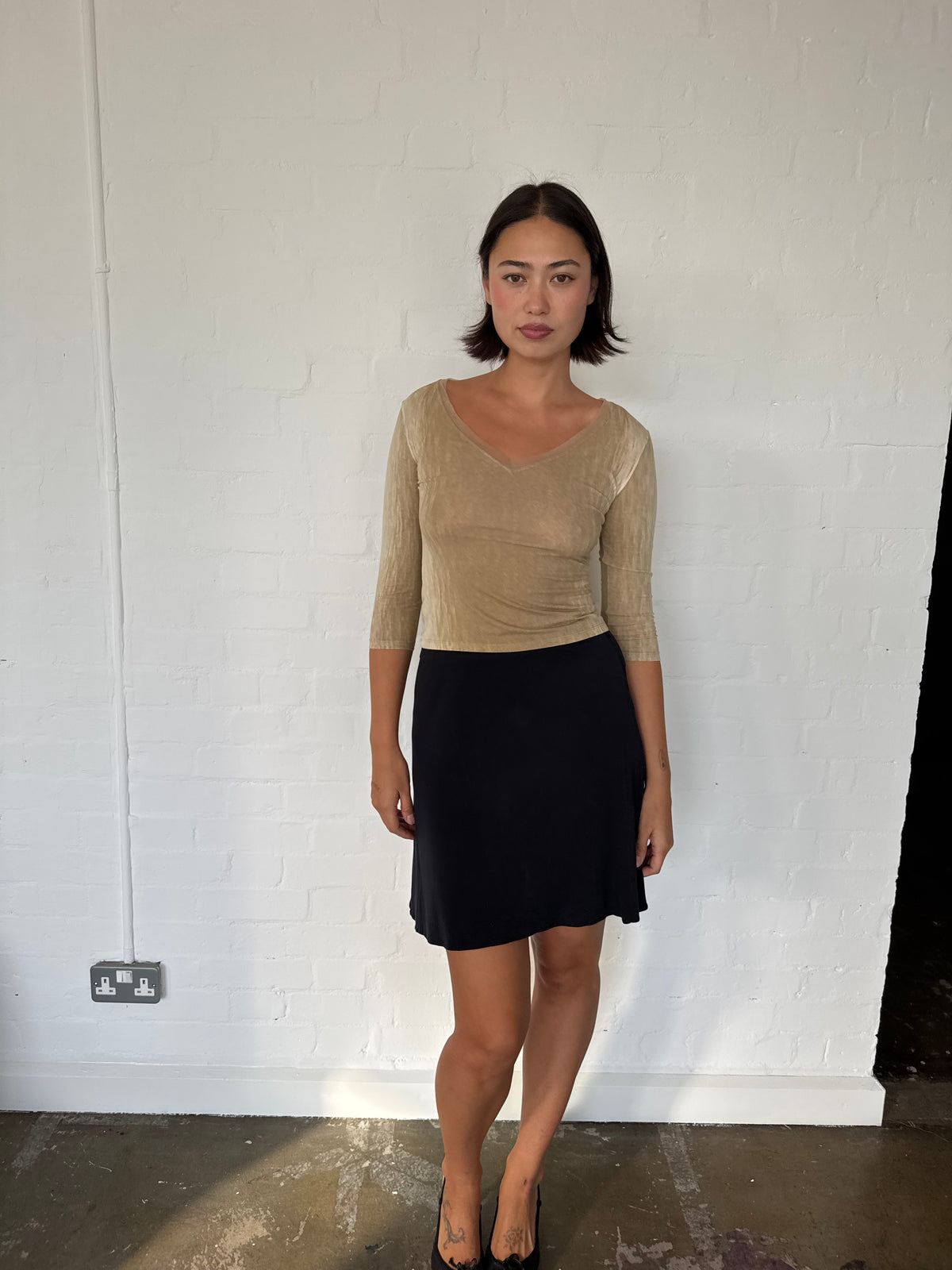 roberto cavalli beige top