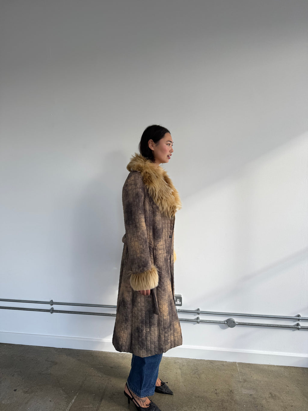 vintage faux fur afghan coat