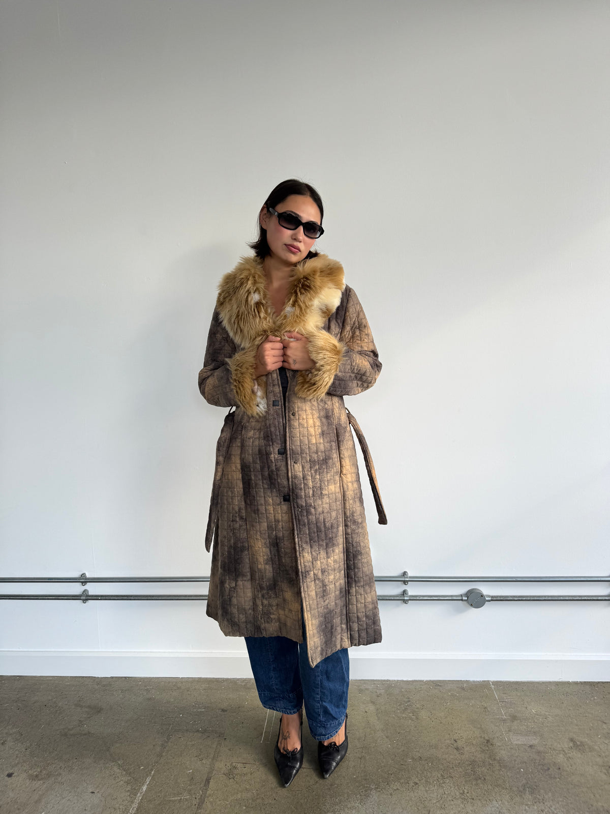 vintage faux fur afghan coat