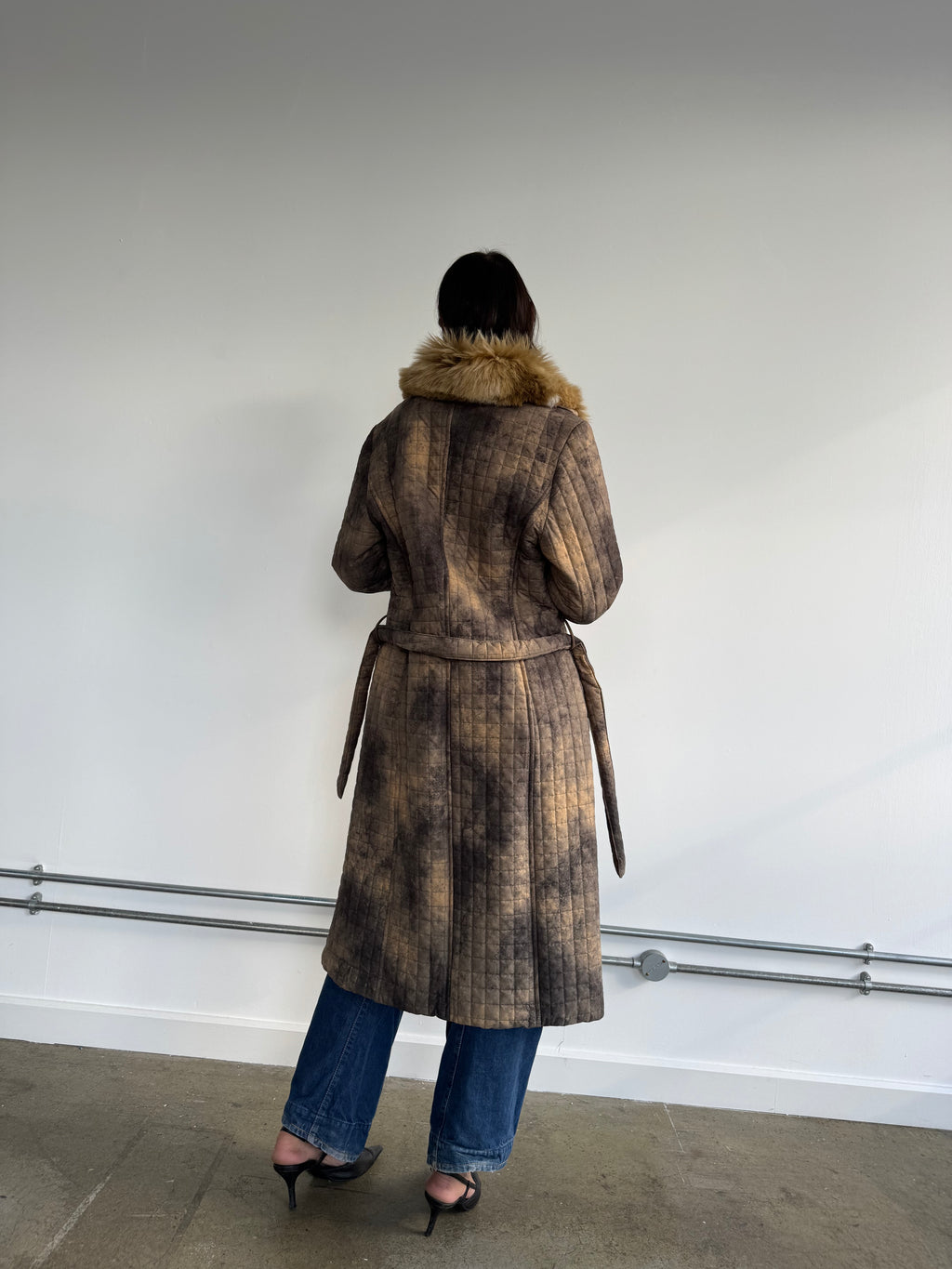 vintage faux fur afghan coat