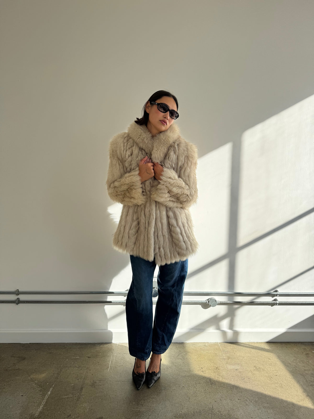 vintage fox fur coat