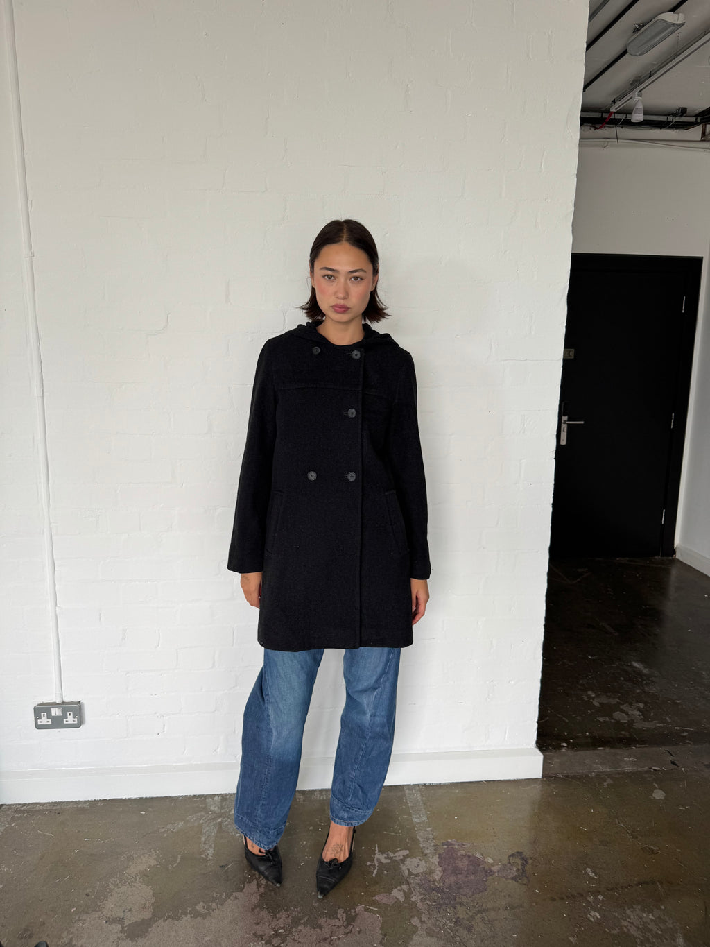 vintage burberry blue label coat