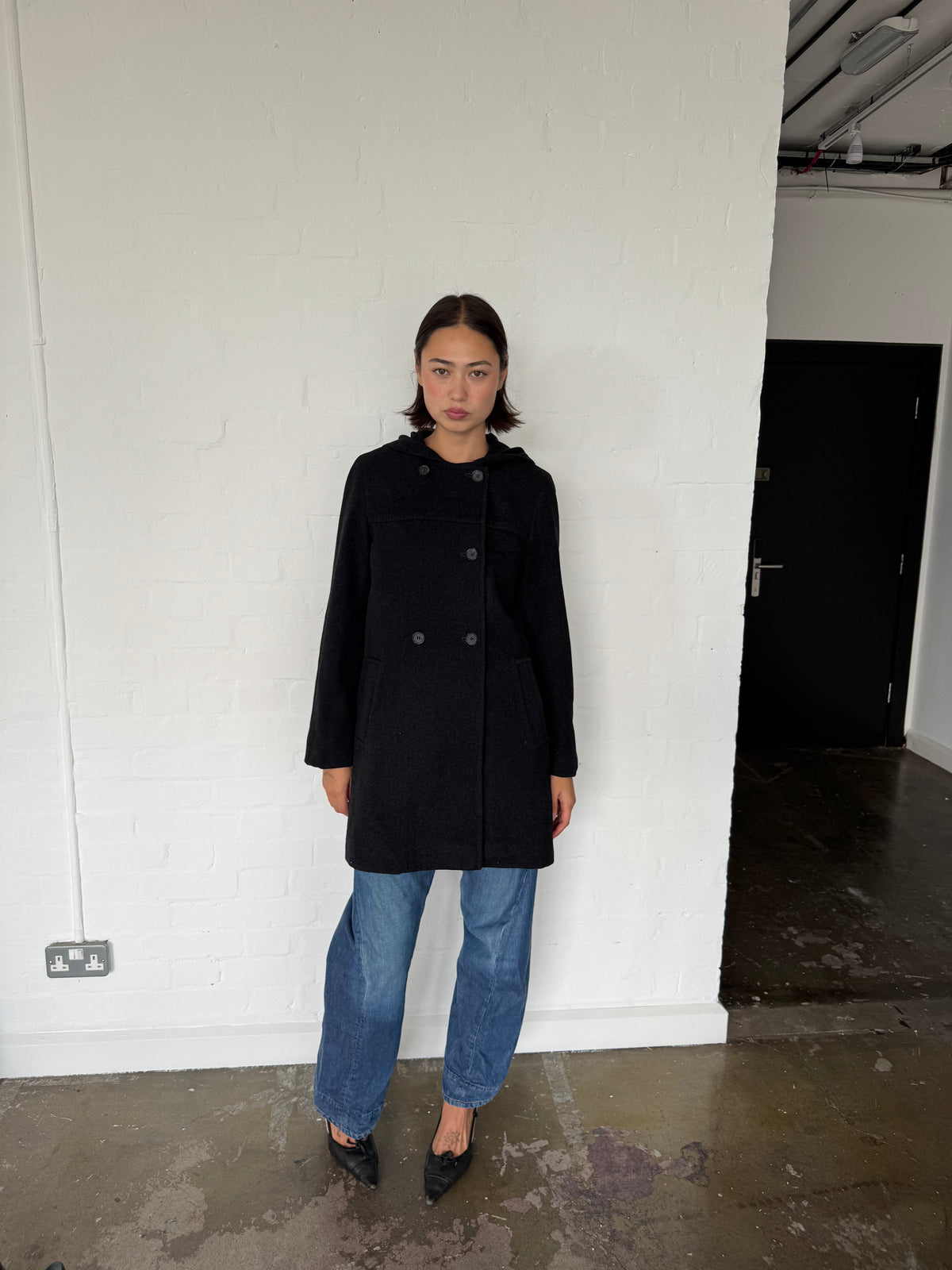 vintage burberry blue label coat