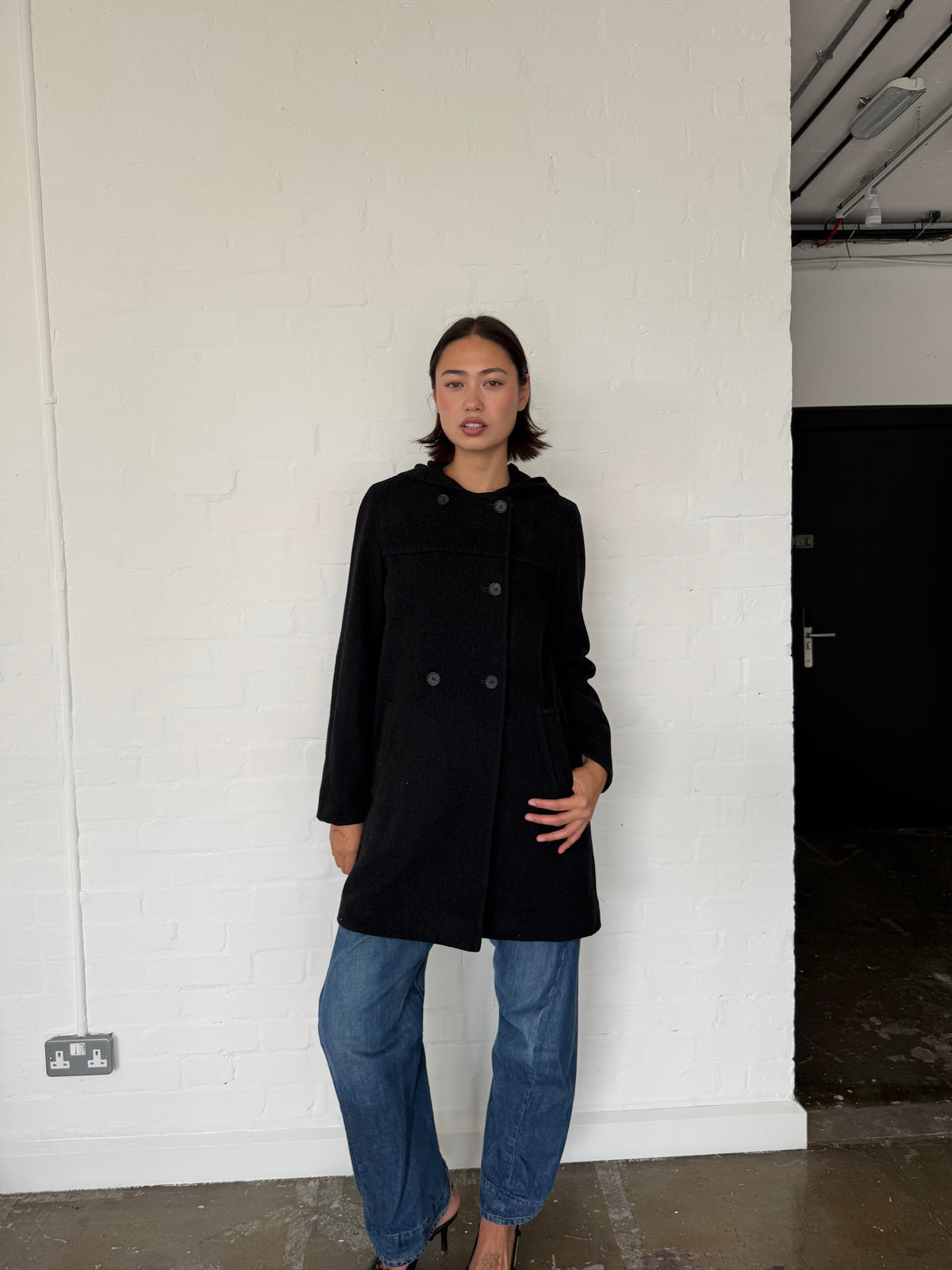vintage burberry blue label coat