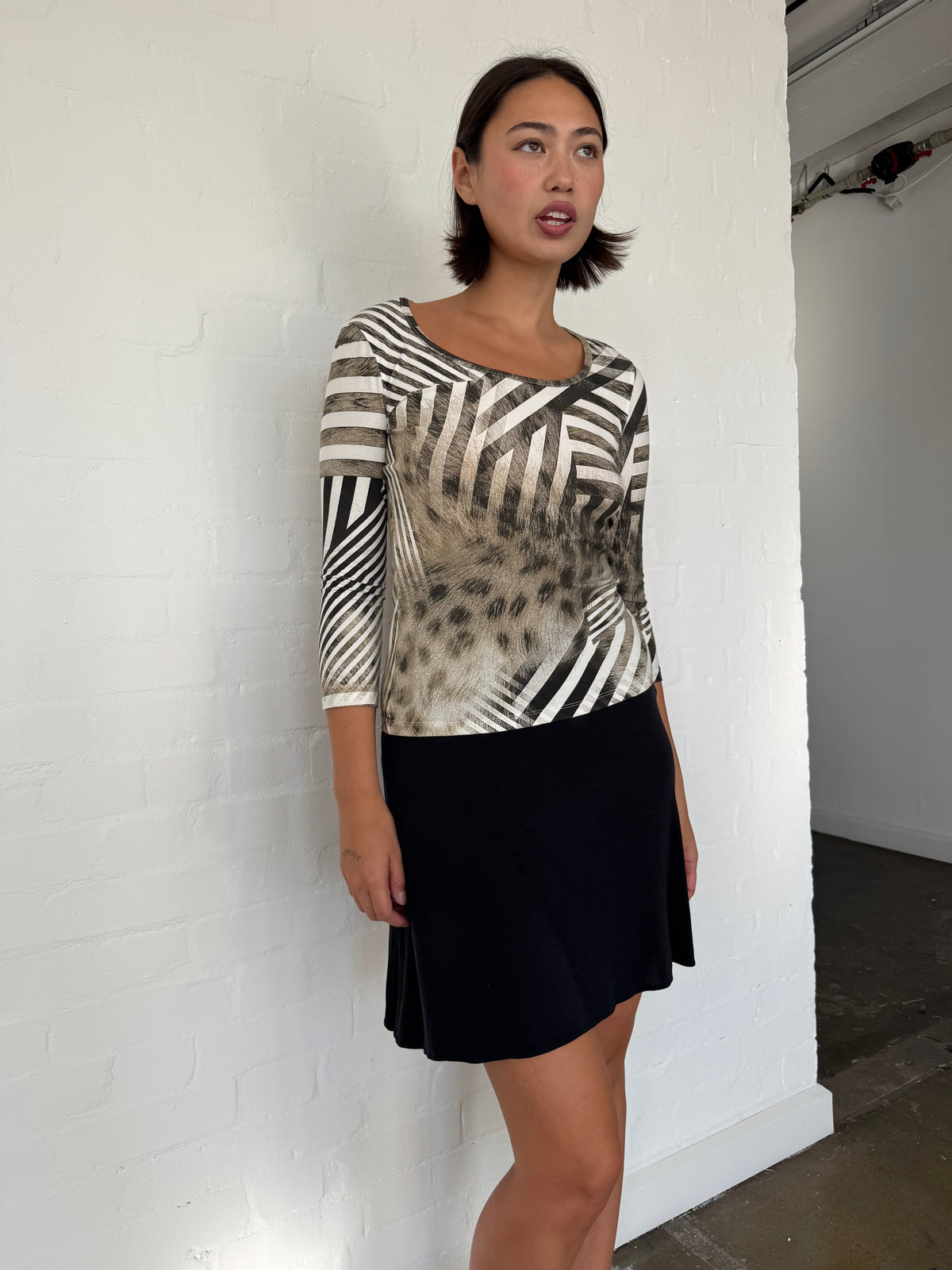 roberto cavalli animal print top
