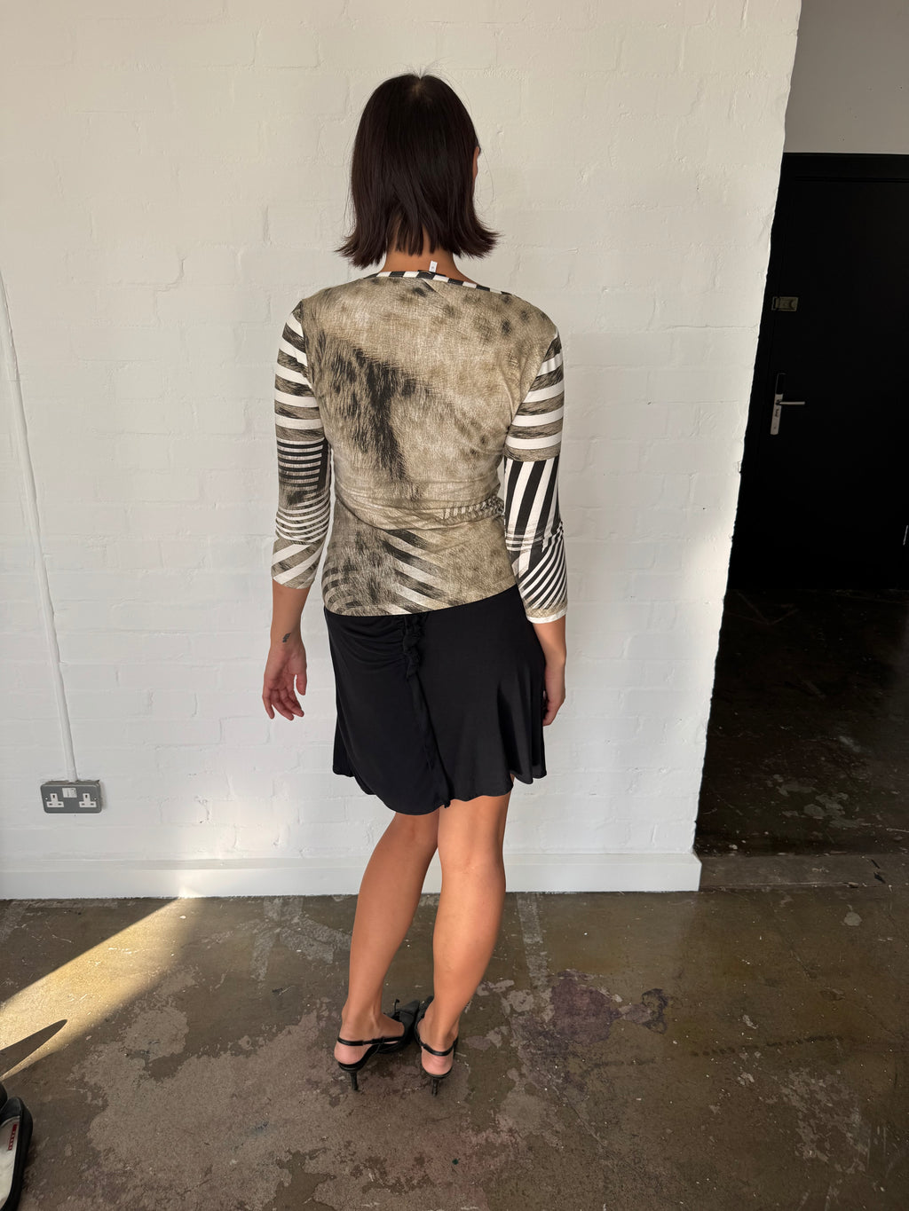 roberto cavalli animal print top