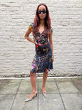 cavalli class black floral dress