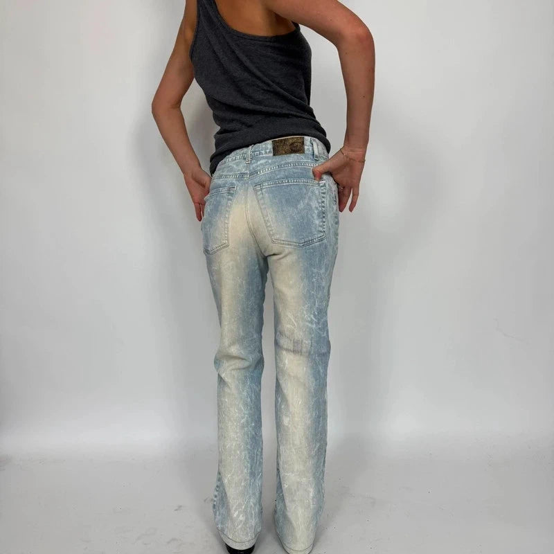 Just cavalli light wash straight jeans