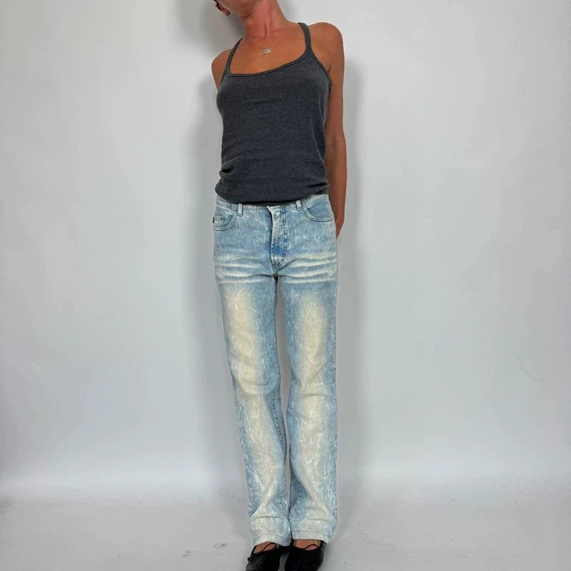 Just cavalli light wash straight jeans