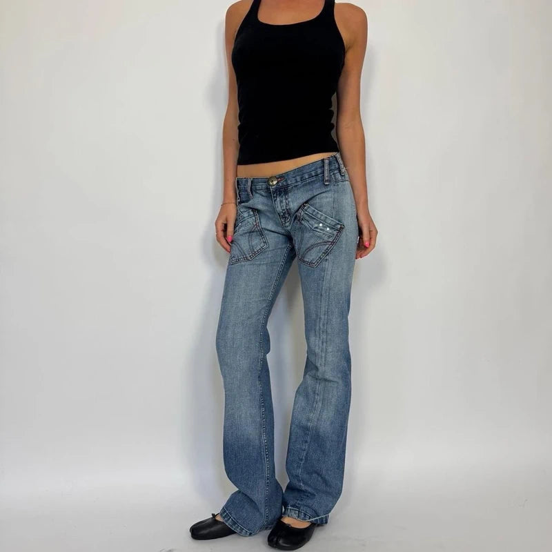 noughties D&G diamanté flared jeans