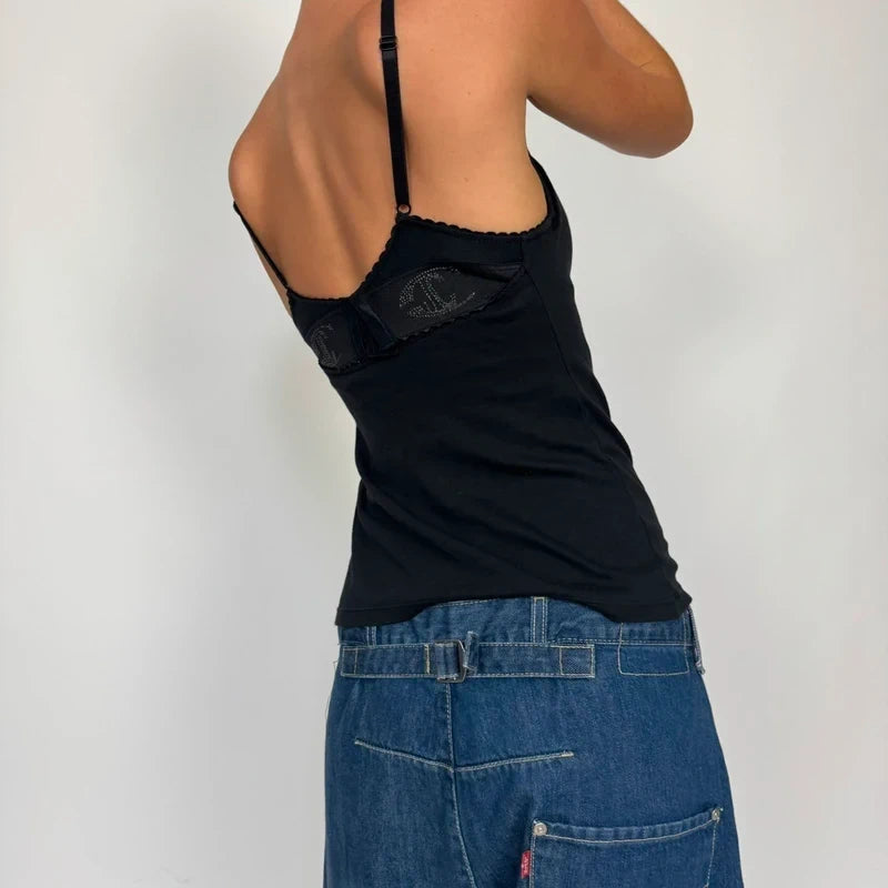 vintage black just cavalli top