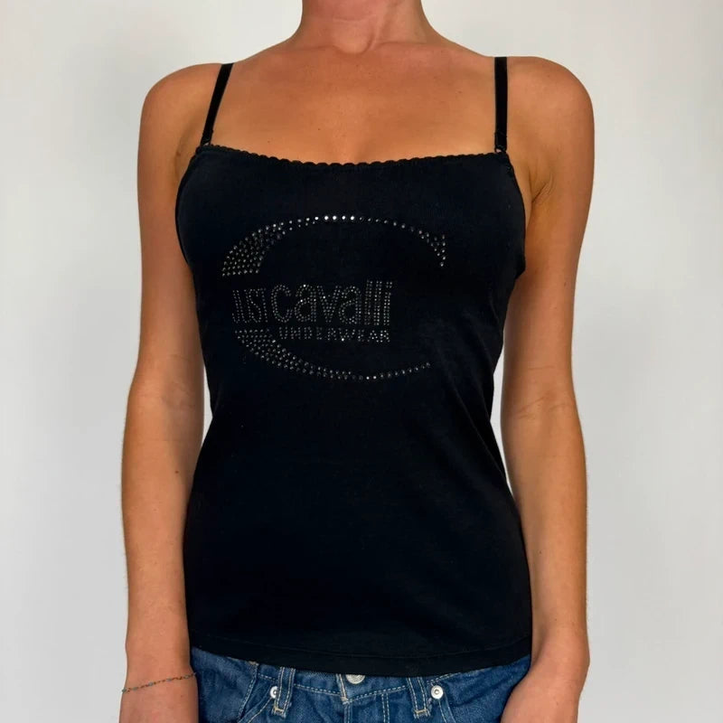 vintage black just cavalli top