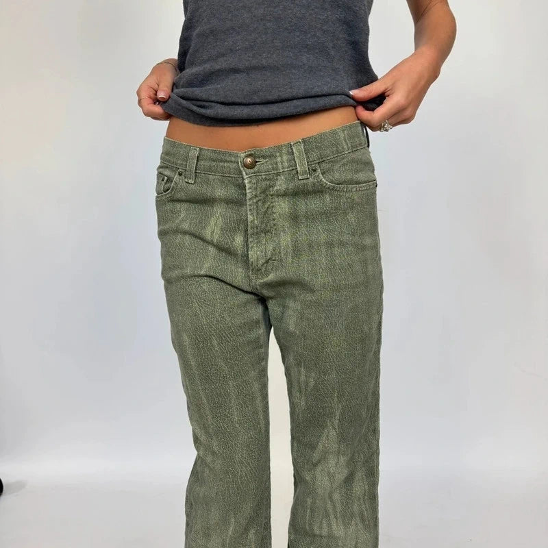 Vintage cavalli green baggy jeans