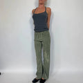 Vintage cavalli green baggy jeans