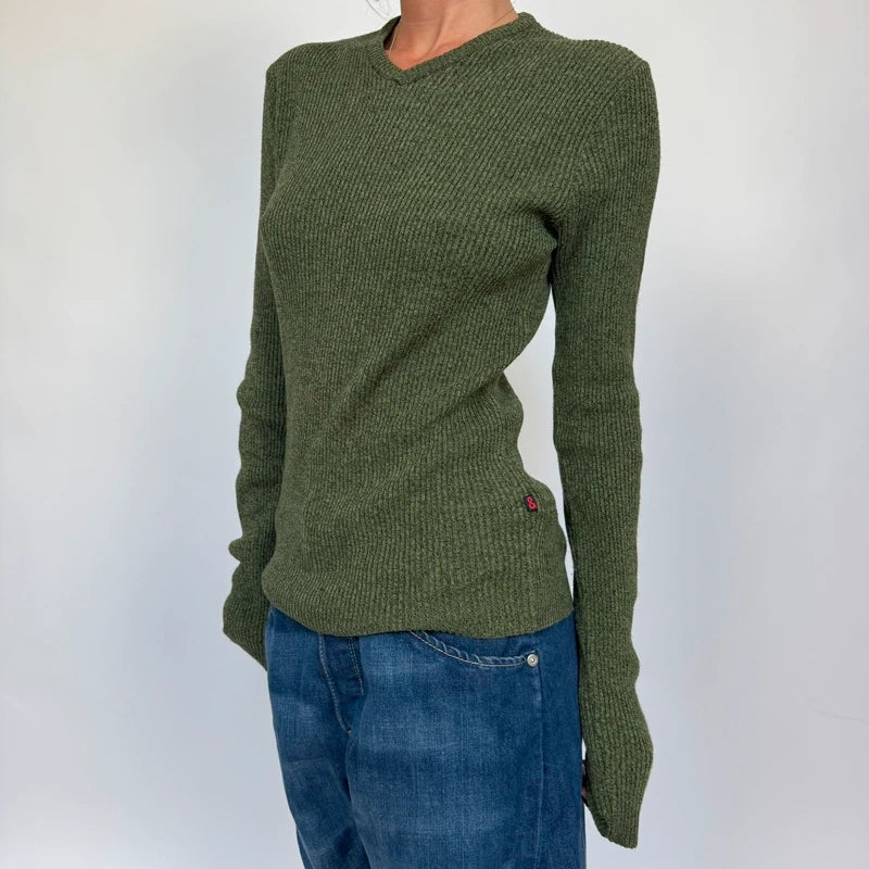 Dolce & gabbana green v neck