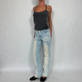Just cavalli light wash straight jeans