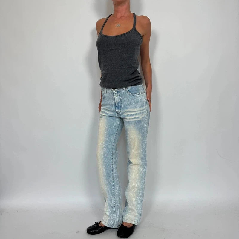Just cavalli light wash straight jeans