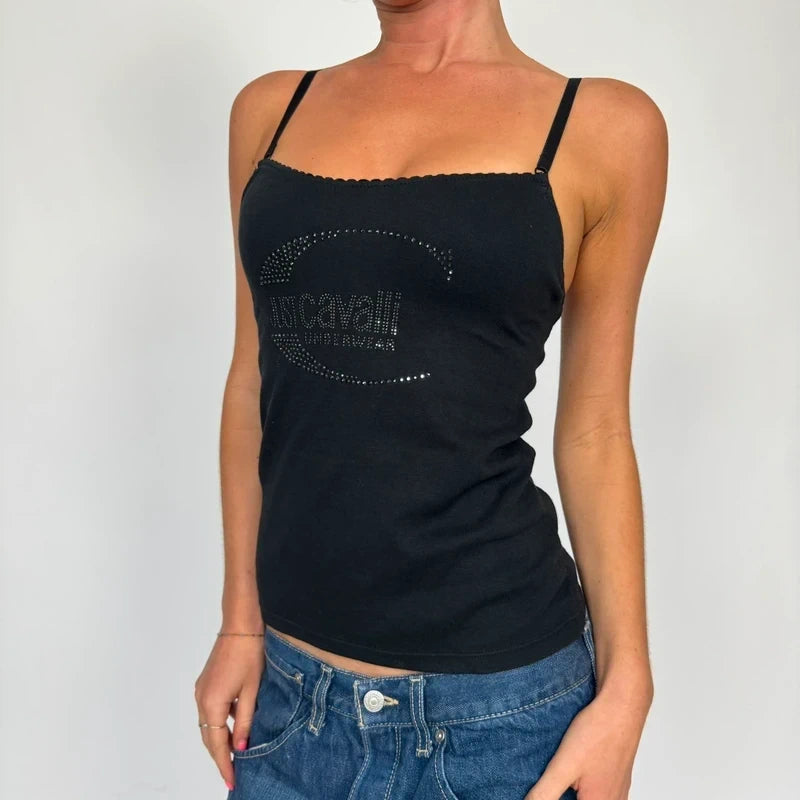 vintage black just cavalli top
