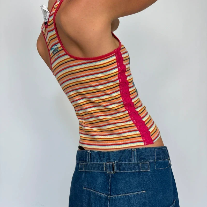 vintage D&G stripe tank top
